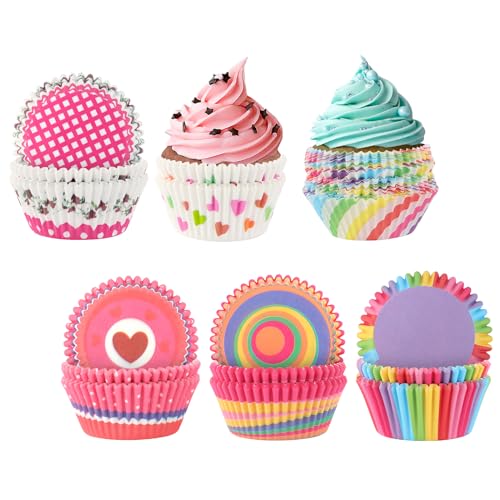 NVIYAM 300 Stück Muffinform Papier Muffinförmchen Papier Muffins Papierförmchen Mini-Muffinförmchen Standard Cupcake Förmchen Muffin Förmchen Papier Muffin Papierförmchen Papier Fällen Liners Wrapper