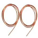 SKYPRO Kupferrohr, Kupferrohr, flexibel, nahtlos, hohles Kupferrohr, weiches industrielles Metallrohr für Klimaanlage, Kühlschrank (3 x 2 mm), 2 Stück
