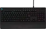 Logitech G213 Prodigy Gaming-Tastatur, RGB-Beleuchtung, Programmierbare G-Tasten, Multi-Media Bedienelemente, Integrierte Handballenauflage, Spritzwassergeschützt, Deutsches QWERTZ-Layout - Schwarz