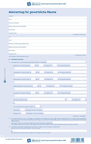 Avery Zweckform 2874 Mietvertrag gewerbliche Räume DIN A4, selbs