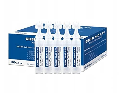 100 x 5ml sterile isotonische NaCl 0,9% Natriumchlorid - NaCl Inhalation Saline Lösung für Luftwegbefeuchtung 5ml Einheit Dosierungsphiole, befeuchtende Airway