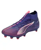 PUMA Unisex Ultra 5 Match+ FG/AG Soccer Shoe, Lapis Lazuli White-Sunset Glow, 42.5 EU