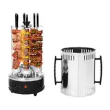 HOARLICN schaschlikgrill elektrisch, dönergrill für zuhause Edelstahl dönerspieß 1000W 400-500℃ MIT Ölabtropfschalen Spieße X 6 41 X 21 X 21CM fur Spieße, Schawarma (6 Gabeln)