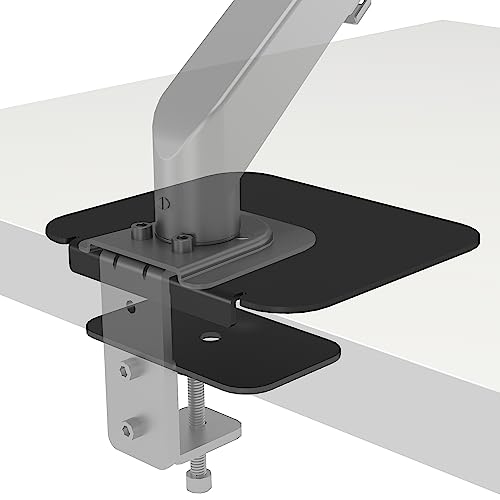 BONTEC Monitorhalterung Verstärkungsplatte, Monitorhalterung Anti-Rutsch-Pads für Glas/MDF/PB Tischplatten, passend für C-Klemme/Durchführung Installation, schwarz