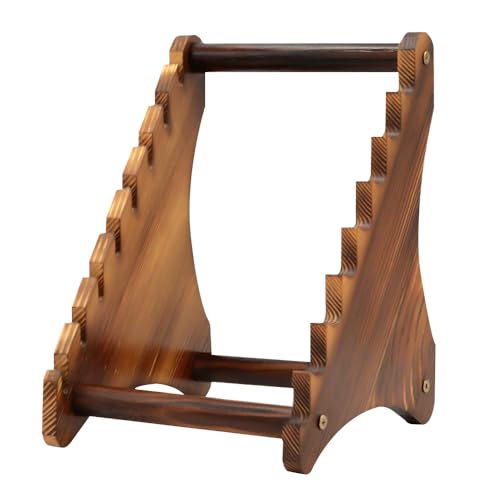 Messerständer, 7-stufiger Messerhalter aus Holz, Messeraufbewahrungs Organizer für die Ausstellung in Der Küche zu Hause