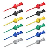 Cleqee SMD IC Testhaken Clip 12 Stück 6 Farben für Logic Analyzer, Elektronikprüfung