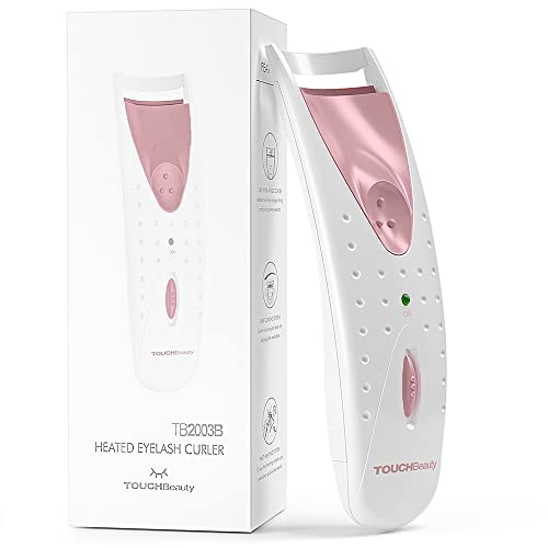 TOUCHBeauty Beheizte Wimpernzange Elektrisch,Wimpernformer Elektrische mit Silikon-Heizkissen,Schnelles und Langlebiges Natürliches Wimpern-Make-up-Werkzeug für Frauen AG-2003-BT (Rosa)