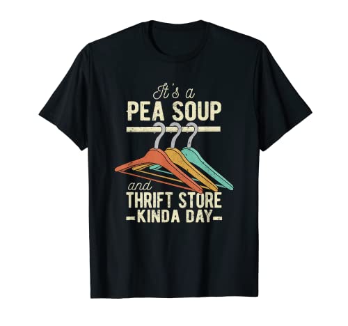 Ein Schnäppchenladen mit Erbsensuppe und Gebrauchtwarenladen T-Shirt