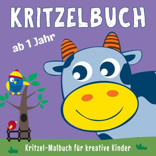 Kritzelbuch ab 1 Jahr: Mein erstes dickes Kinder Kritzel-Malbuch mit 50 tollen Motiven zum Ausmalen, Kritzeln und Förderung der Kreativität für Mädchen und Jungen