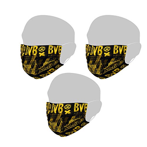 Borussia Dortmund BVB-Design-Maske (3er-Pack) schwarz