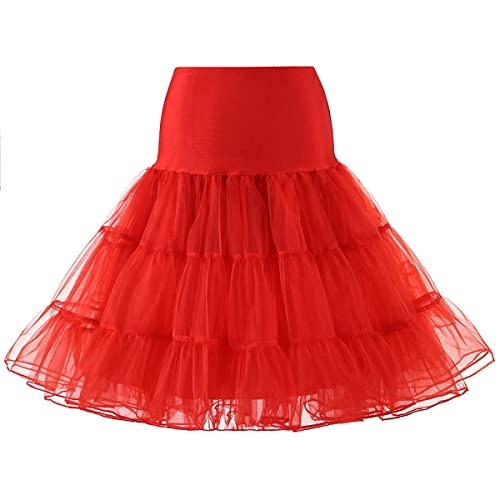 RULTA 50er Jahre Frauen Retro Petticoat Unterrock Vintage A-Linie Crinoline Halb Slips Rockabilly Tutu Rock