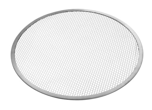 HENDI Pizza Screen, Pizzagitter, Pizzablech, Pizzaschieber, Ideal für gleichmäßiges Pizza-Backen, ø400mm, Aluminium