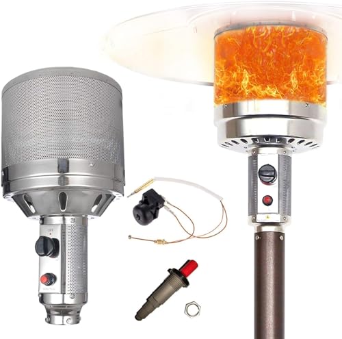 frides Propan Terrassenheizer Brenner, Heizpilz Replacements, Mit Piezo-Zündsystem, Für Propan-Heizstrahler-Zubehör(2.5"/56mm)