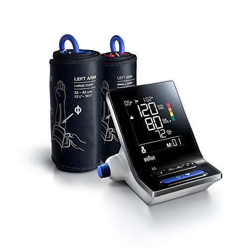 Braun ExactFit 3 Oberarm-Blutdruckmessgerät | Klinisch nachgewiesene Präzision | Farbcodierte Anzeige | 2 Manschettengrößen | Für den nicht-kommerziellen Gebrauch | BUA6150