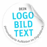 foliado® Dein Logo/Bild/Text als personalisierte Aufkleber Digitaldruck selbst gestalten mit deinem Design Sticker Firmenlogo, Vereine, Bands | transparent | wasserfest | UV-beständig | APD070T