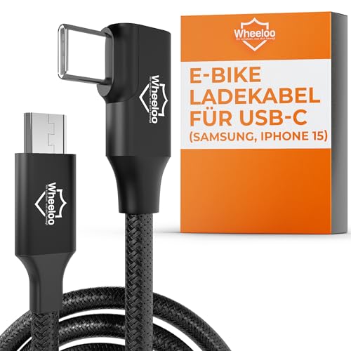 Wheeloo Ebike Ladekabel für USB C (Android) I für alle Fahrradcomputer zB. Bosch, Yamaha, Impulse, BH Bikes E-Bike Display I Micro USB zu USB-C Stecker I Mikro USB Kabel mit OTG Funktion I Navigation