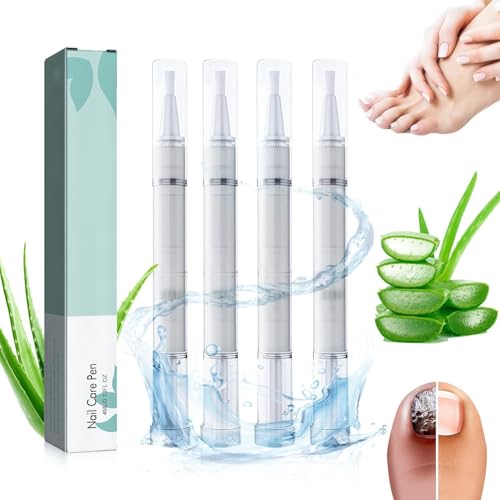 4 Stück Nail Care Pen,Nail Care Pen Stift Österreich Nail Care Pen Nagelpflegestift Gepflegte Fingernägel & Fußnägel mit Teebaumöl,Aloe Vera & Vitamin E