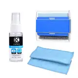 CAMKIX Computer- und Laptop-Bildschirmreinigungsset - 1x Doppelseitiges Tuch, 1x Doppelfunktionsbürste, 1x 30ml Reinigungsspray - Für Smartphones, LCD-Bildschirme, Uhren, Elektronik