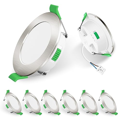 ALUSSO LED Einbaustrahler 230V IP44, 4W Dimmbar Spots , Deckenspots Einbauleuchten 55-68mm EinbauØ, Mini Slim 30mm Ultra Flach, Warmweiß 3000K Neutralweiß 4000K Kaltweiß 6500K,6er Set