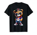 Niedlicher serbischer Teddybär mit serbischer Flagge T-Shirt