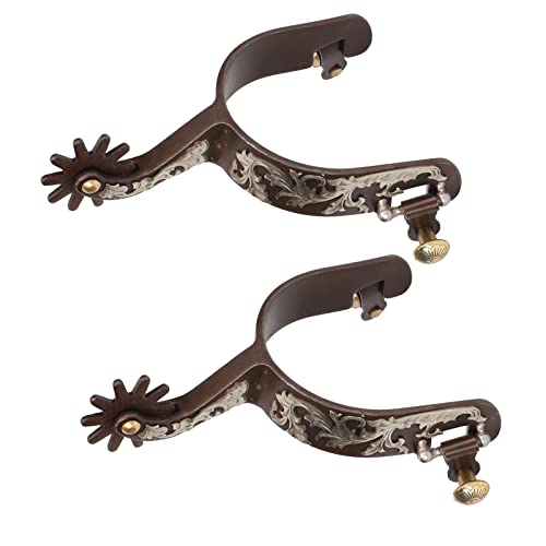Western-Sporen, 2 Stück, Vintage-Sporn für Herren, Rostfrei, Western-Cowboy-Sporen, Exquisite Pferdesporen mit Drehbarem Zahnrad für Männer und Frauen