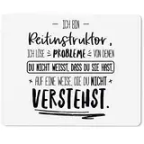 JUNIWORDS Mauspad Mousepad, Ich Bin Reitinstruktor, ich löse Probleme, von denen du nicht weißt, dass du Sie hast, auf eine Weise, die du nicht verstehst (5010642)