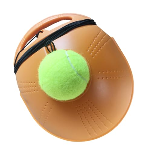 WESIEVYA Tennis Trainer Set Mit Basisplatte Und Selbsttrainierenden Werkzeugen Für Anfänger Und Fortgeschrittene Spieler Orange Effektives Tennis Trainingsgerät Für Individuelles