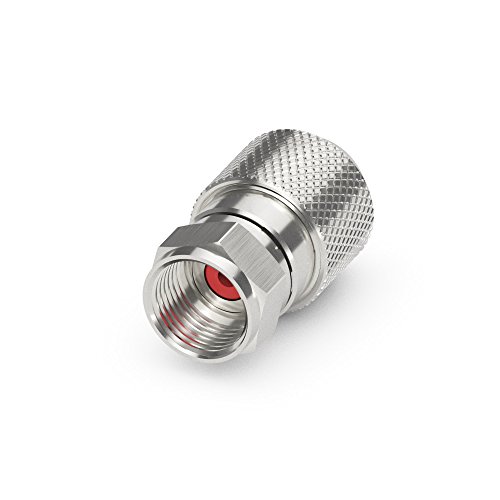Sonero, F-Stecker für Sat-Kabel, Antennen-Kabel, Koaxial-Kabel mit ⌀ 7,0-7,5 mm, einfache Selbst-Konfektionierung, chrom, 2er-Set