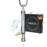 Makya V3 I Rauchentwöhnung Hilfsmittel I MEHR WIDERSTAND I Nikotinfrei & chemikalienfrei I Simuliert Rauchgefühl I Entwickelt mit Lungenfachärzten I Stressabbau & Atemtraining I Edelstahl Halskette