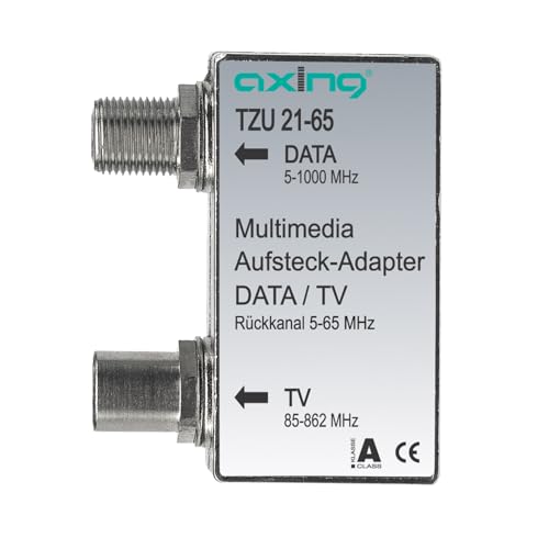 Axing TZU 21-65 Multimedia-Aufsteckadapter Verteiler für Kabelmodem und TV