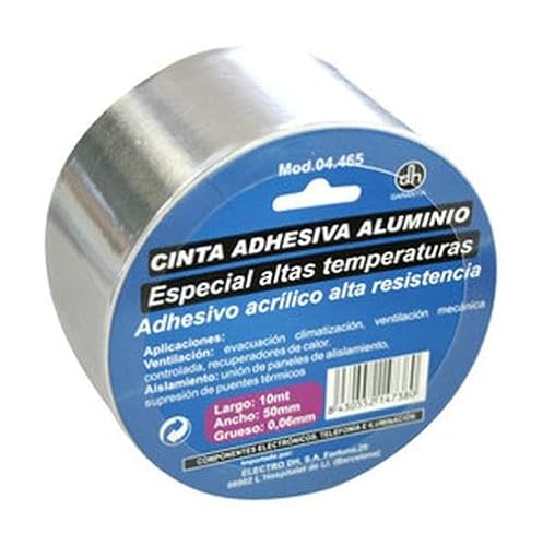 Blendend Aluminium-Klebeband, 50 mm x 10 m, ideal zum Abdichten, Reparieren und Isolieren von Oberflächen bei Heimwerker- und Wartungsprojekten.