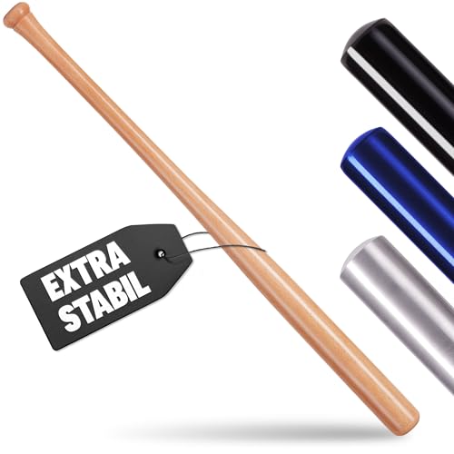 NAJATO Sports Baseballschläger – Baseballschläger aus Holz oder Aluminium – Robuster Baseballschläger mit rutschfestem Griff – 81 cm lang (Holz)