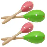 Maracas, DaKuan 2 Stile Maracas Hand Percussion Instrumente, 23 cm Maracas, verwendet für Konzerte, Partys, Performance-Shows, Voiceover und Versammlungen (Rosa und Grün)