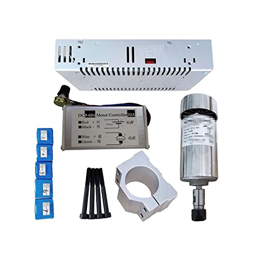 0,5 kW luftgekühlte Spindel Er11 Chuck CNC 200w300w400w500w. Spindelmotor / 52mm Klammern/Stromversorgung/Geschwindigkeitsregler for DIY CNC.(300w package2)