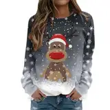 weihnachtspulli Damen, Ugly Christmas Sweater Weihnachtspullover Geschenk für Frauen Frauen Oversize Pullover Damen weihnachtskleid Damen Ugly Christmas Sweater