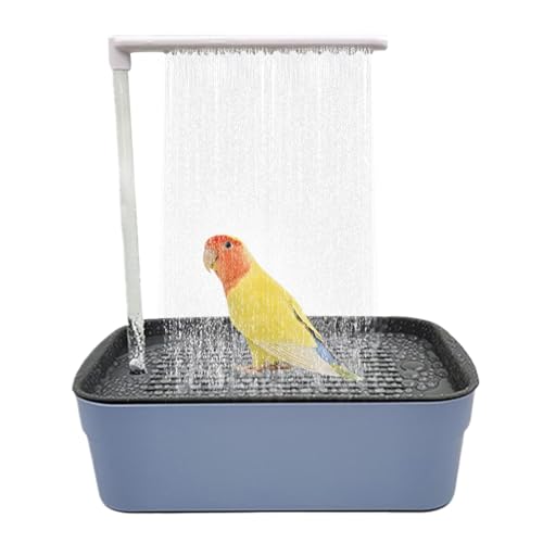 Generisch Vogel Badehaus Badewanne, Papageien-Badewanne Automatische Vogelbadewanne mit Wasserzirkulation, Multifunktionaler Vogeldusche Badewanne Käfigzubehör für Haustiere 31,5x21,5x34cm