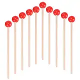 MILISTEN Stück Percussion Mallets Sticks Mehrzweck Xylophon Glockenspiel Glockenspiel mit Holzgriff Musikinstrumentenzubehör für Kinder Kleinkind Rot