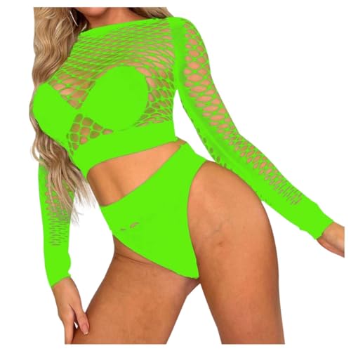 WKAYsIV Neon Dessous Reizwäsche Dessous Sexy Große Größen Herren Dessous Spitze Body Rot Korsagen & Bustiers Für Damen Korsage Damen Bauchweg(Grün,Einheitsgröße)