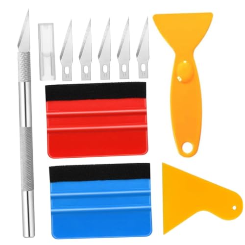 Cabilock 1Satz Fahrzeug Tönungsfilm Werkzeugset Teiliges für Fensterfolien Vinyl Wrap Rakel und Folienradierer für DIY Projekte und Professionelle Anwendungen