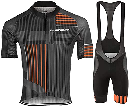 HOMTOL Fahrradbekleidung Kurzarm Radsportanzüge Herrentrikot Radhose Radtrikots Herren Radsportanzüge Schnelltrocknend Atmungsaktiv (XL, CAPAO-1)
