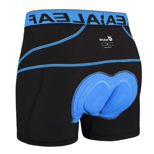 BALEAF Fahrradhose Herren Radunterhose Gepolstert Radlerhose Gepolstert Fahrrad Unterhosen Radhose Kurz Radlerunterhose Fahrradbekleidung Blau L