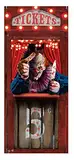 MIMIKRY Türvorhang Horrorzirkus Ticketverkauf Horror-Clown 180x80 cm Halloween Dekoration