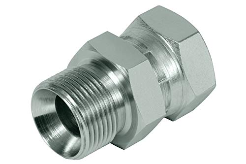 Hydraulik Verschraubung Gerader Adapter, einstellbar 3/8"