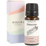 Nikura Zimtstange Duftöl - 10ml | Perfekt für die Seifen- und Kerzenherstellung, Wachsmelts, Raumduft | Zimtöl Ideal zur Nutzung in Badebomben, Parfümduft, Kerzenduft | Vegan & in UK hergestellt