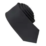 peiqiup Krawatten (150 * 5cm), Solide Krawatte, Für Büro oder Festliche Veranstaltungen, geschäftstermine, Festliche Anlässe und Freizeit, Schwarz