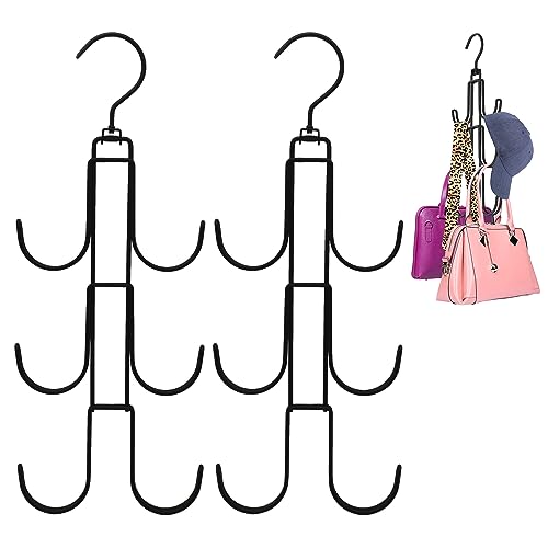 Geldbörsen-Kleiderbügel 2 Stück Taschenaufbewahrung-Aufhänger Metall Haken-Organizer Geldbörsen-Handtaschenhalter Kleiderschrank hängen Gürtel-Aufhänger