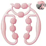 Bein Massagegerät FaJoek Massage Roller, Massageroller Beine, Beinmuskel Massagegerät Fußmassageroller, Ring-Massagegerät Geeignet für Nacken, Schulter, Oberschenkel, Beine und Arme (Rosa)