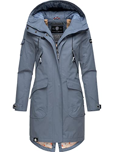 Navahoo Damen Übergangsjacke leichte Jacke mit Kapuze Pfefferschote Blue Gr. XS