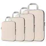 Gonex Compression Packing Cubes 4er Set, Gonex Kleidertaschen 4-teilig Verpackungswürfel, Kleidertaschen Set, Kofferorganizer Reise Würfel