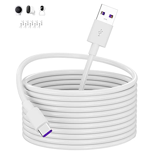 5M Extra langes USB Typ-C Kabel für Mi Camera 2K Magnetic Mount, Stromverlängerungskabel Sicherheitskameras USB Typ-C Kabel für Mi Wireless Outdoor Security Camera 1080p für Xiaomi Smart Camera C400